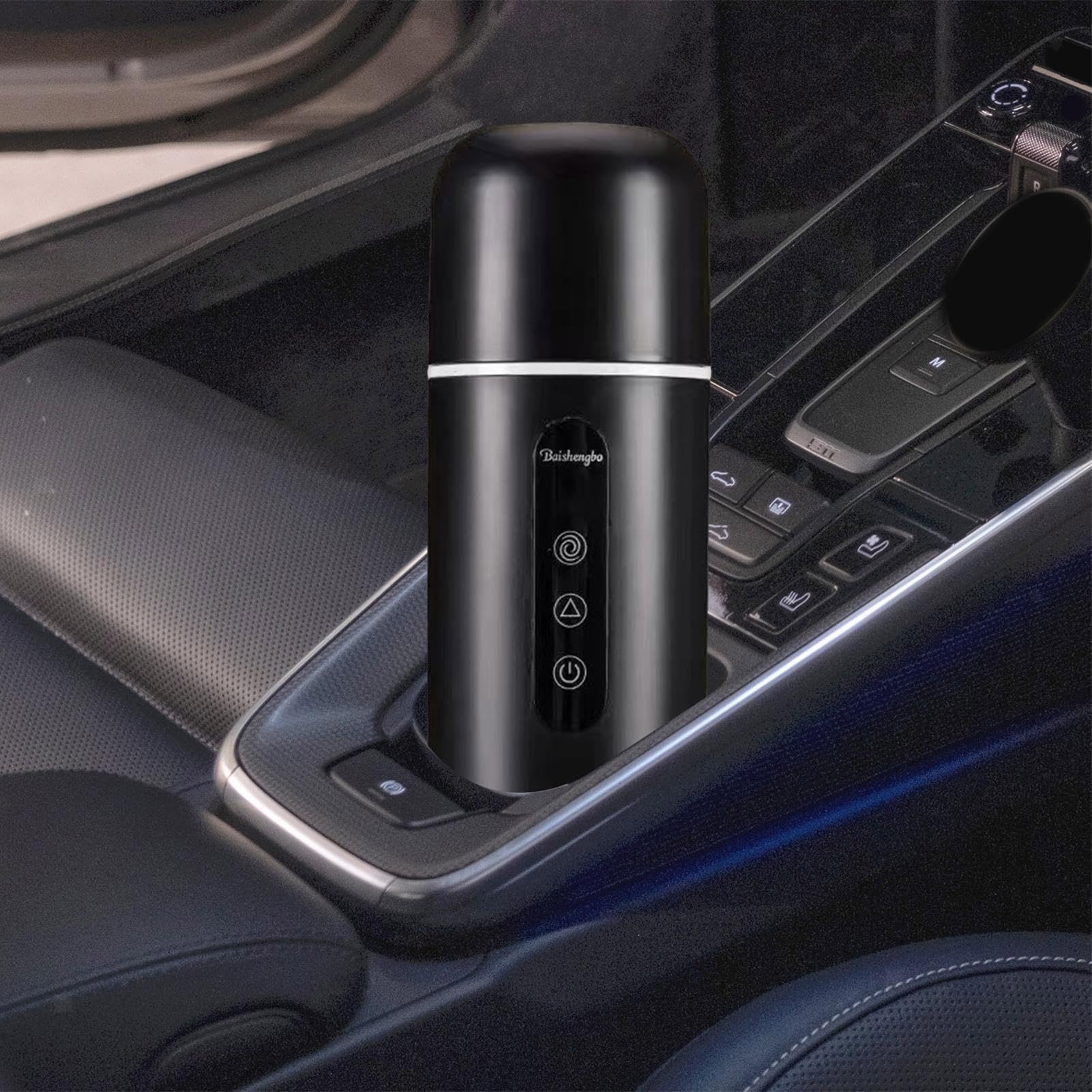 Calentador de agua para coche, de calentamiento rápido, hervidor de café | de 12 V/24 V | Hervidor de temperatura constante de 420 ml, tazas calefactables universales con agitación automática