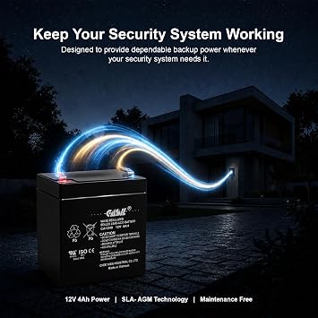 Casil CA1240 12V 4Ah Alarm Battery Replacement for ADT 804302, Ademco 467, DSC Panels, SLA1056, Vista 20P, Power Patrol, Inovel Power Sealed Lead Acid (SLA) Rechargeable