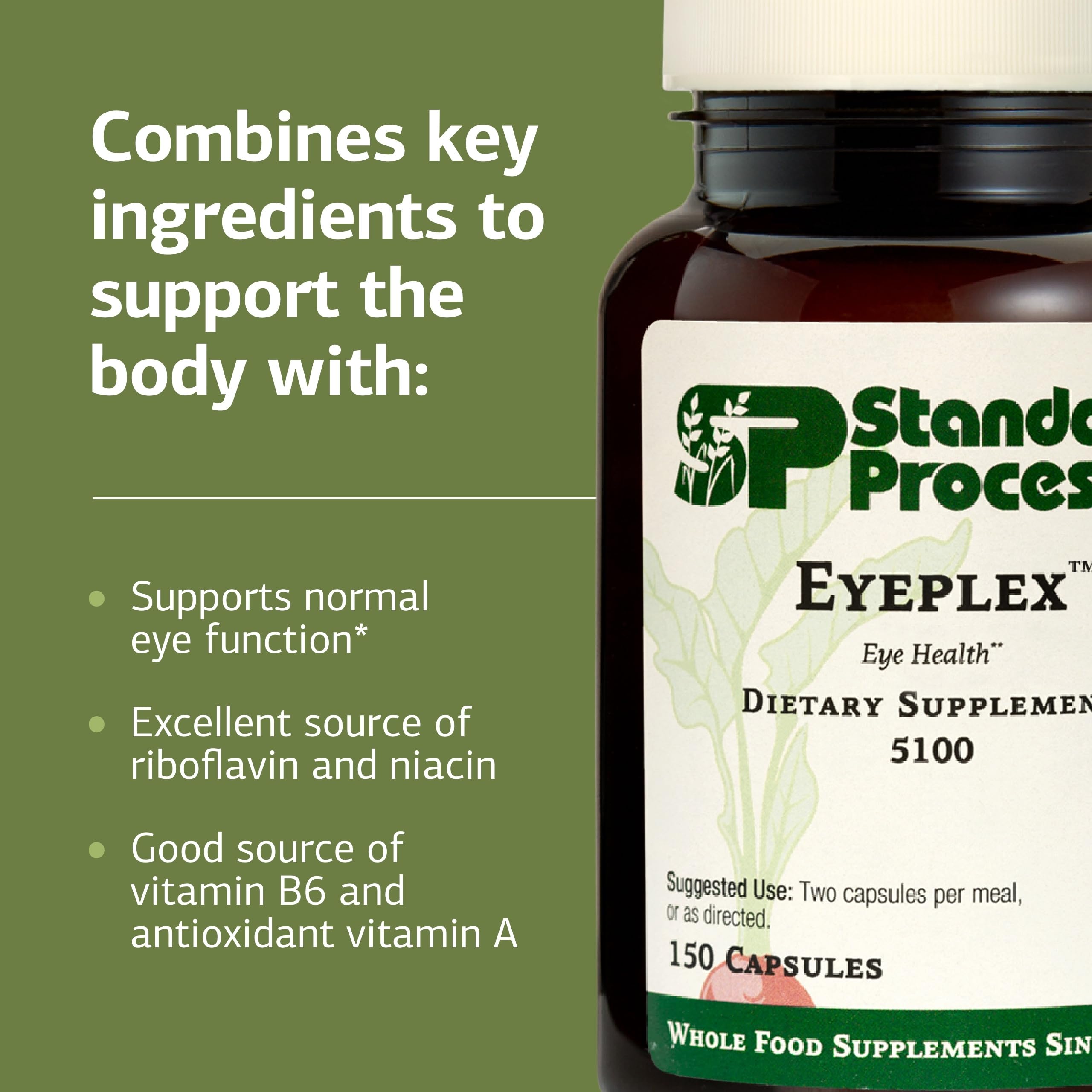 Standard Process Eyeplex, Vascular & Eye Health Supplement, 150 Capsules — Amazon image 4