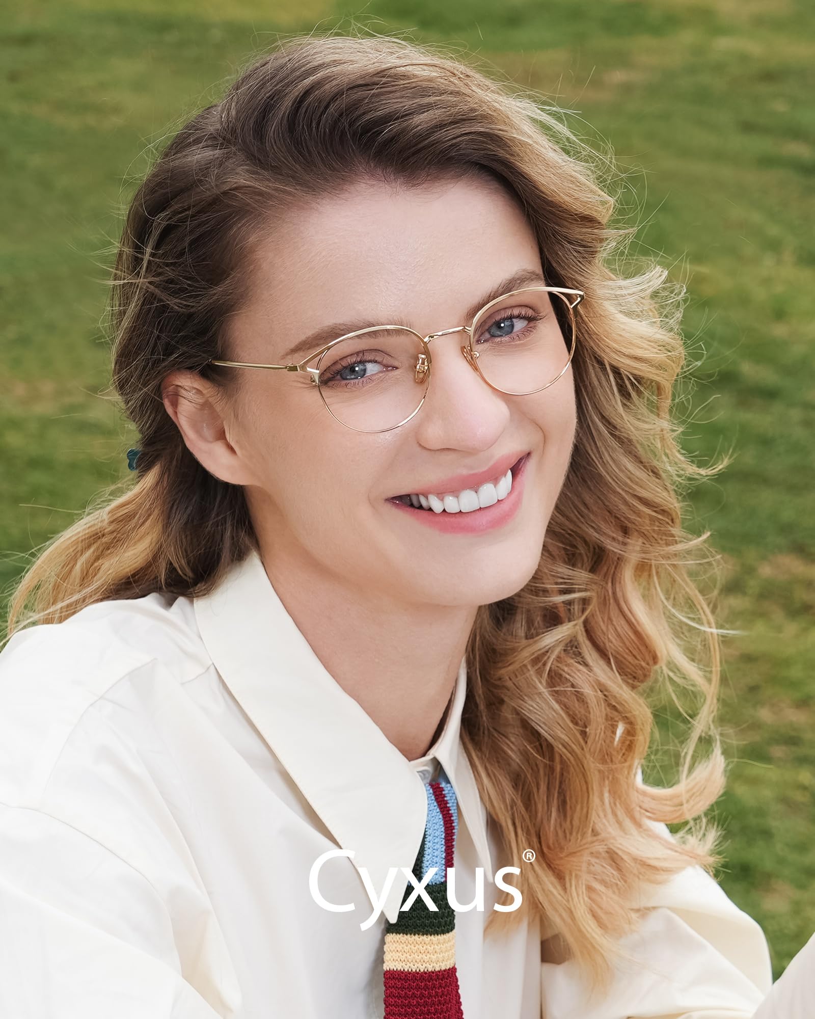Cyxus Blaulichtfilter Brille Ohne Stärke Herren Damen Mode Computer Schutzbrille Bildschirmbrille Gaming Brille 402B046