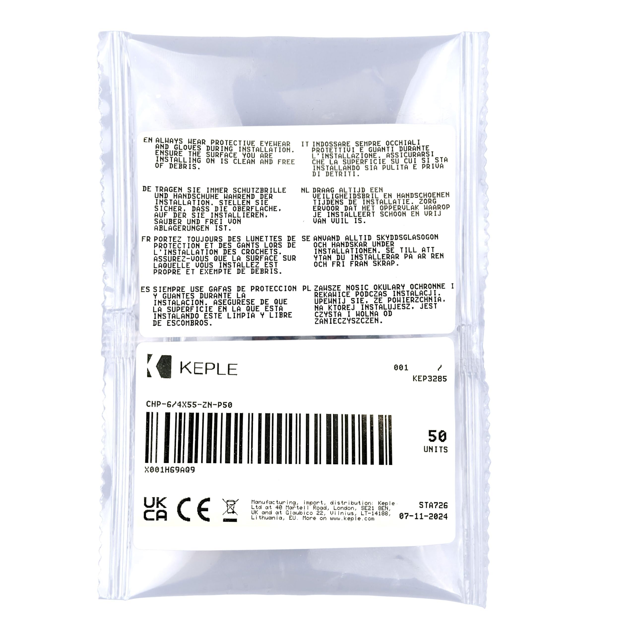 Viti a gancio a forma di C con tasselli M6 / 4.0x55mm viti a occhiello, ganci a C autofilettanti e fissaggi in nylon Rawl, tasselli ad espansione universali e ganci a parete (50 pcs)