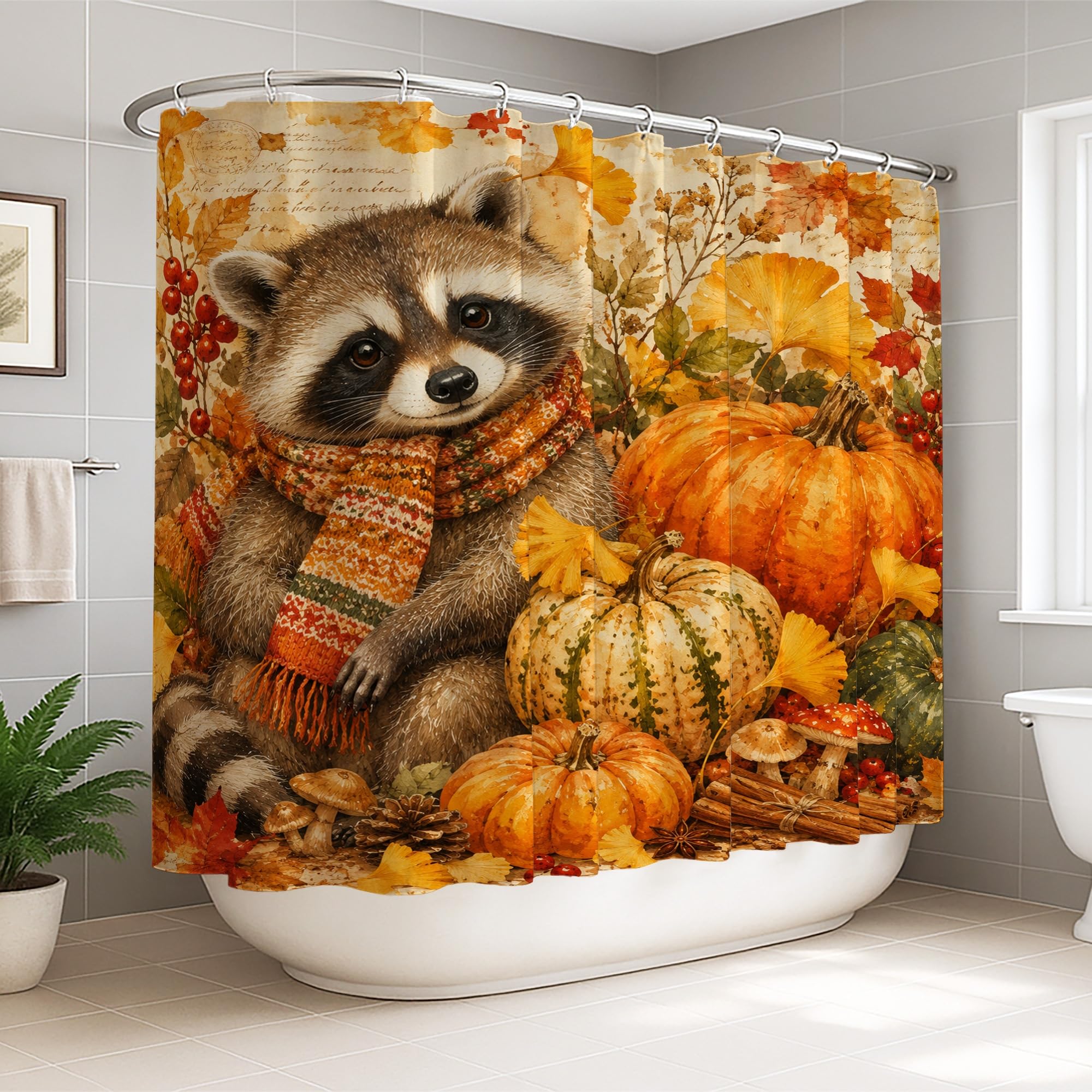 Rideau de douche grand format en toile lavable avec crochets pour douche XXL et baignoire