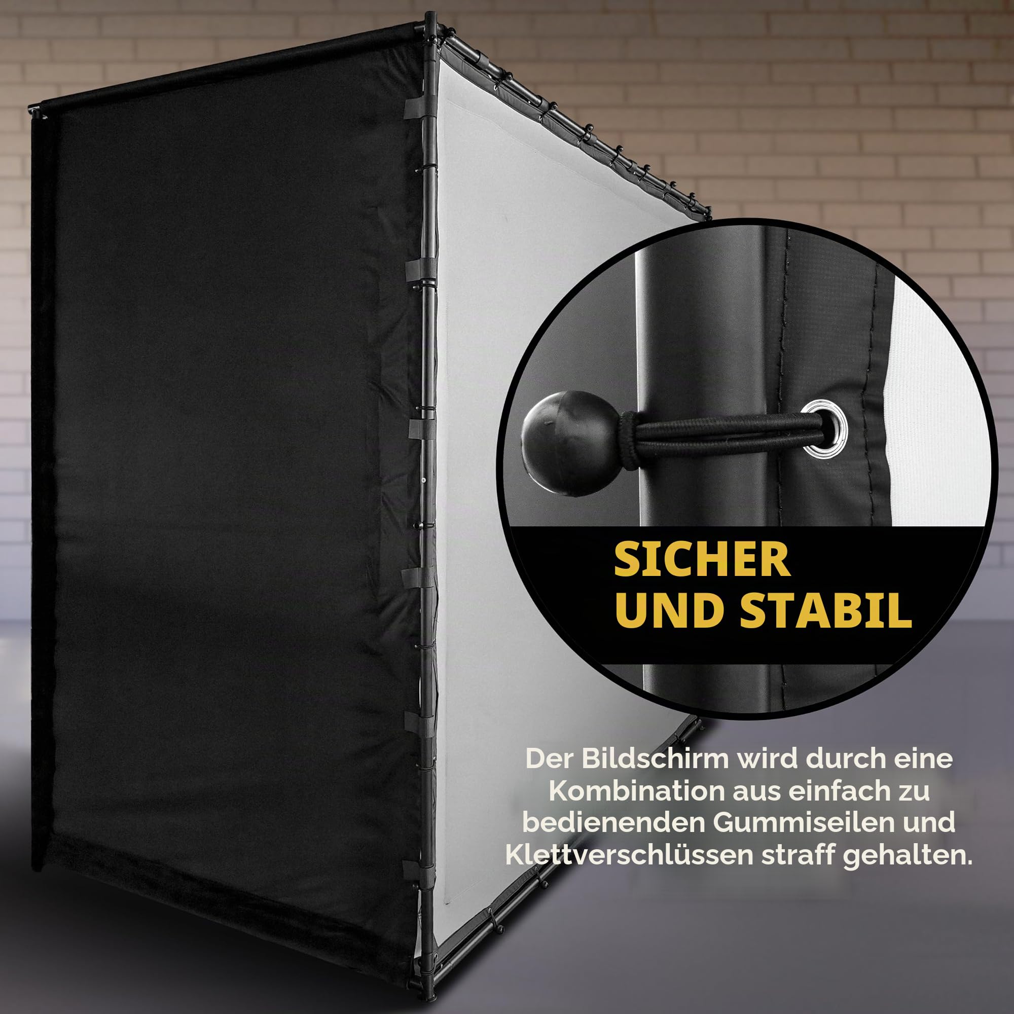SimSpace Golf Simulator Enclosure with Impact Display Projection Screen, use with All Golf Launch Simulators and Monitors.
