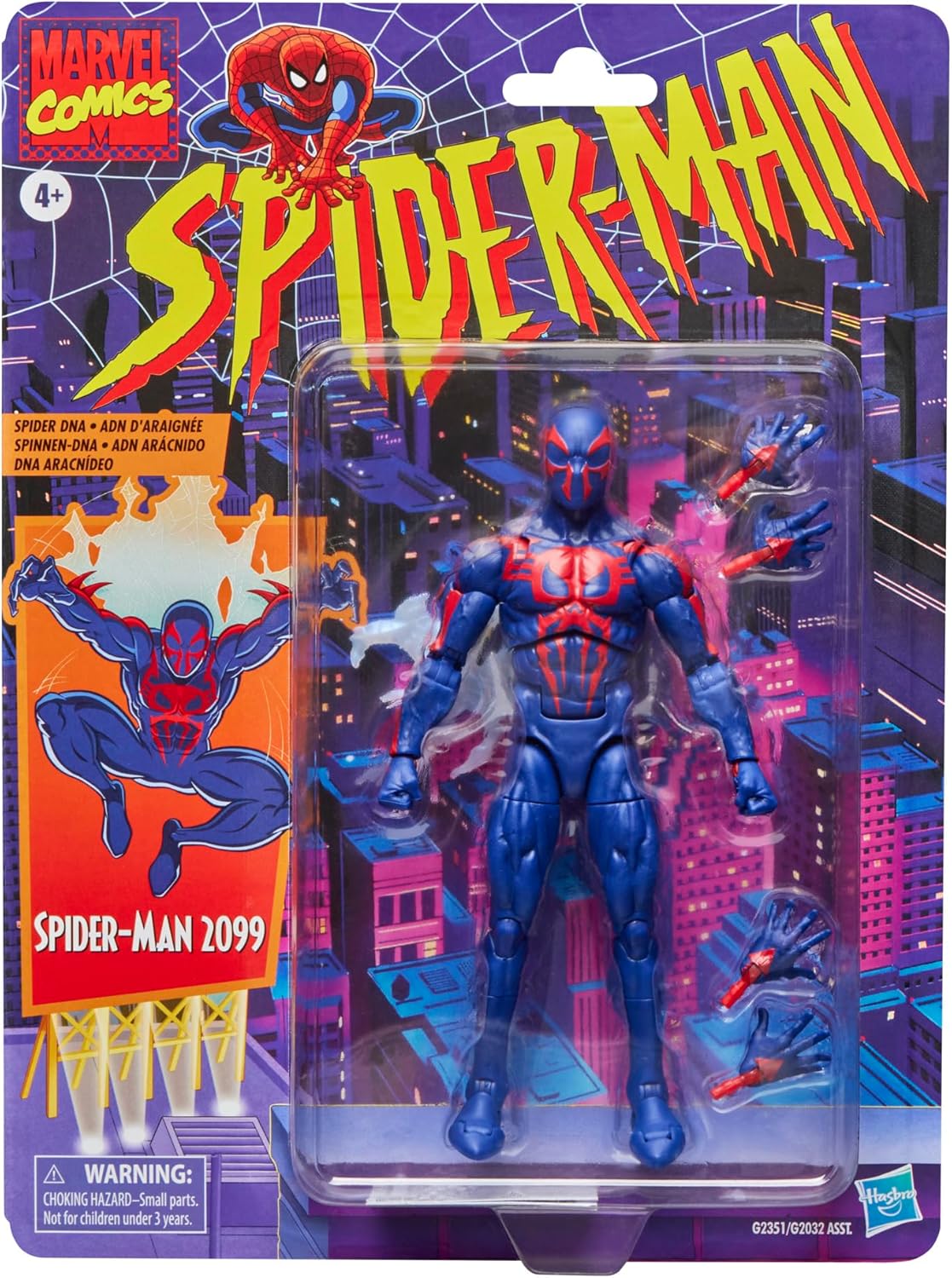 Marvel Legends Series Spider-Man 2099, Retro Cardback Comics Collectible 6-Inch Scale Action Figure