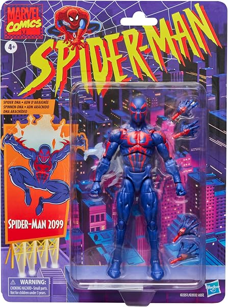 Marvel Legends Series Spider-Man 2099, Retro Cardback Comics Collectible 6-Inch Scale Action Figure - 1