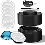 Reusable Pods Kit for Nespresso Vertuo, Refillable Vertuo Coffee Pods Espresso Accessories with 100 pcs Foil Seals Lids, Holder and Brush for Nespresso Vertuo Plus Next Capsule Machine