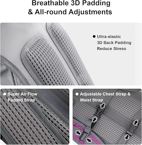 Miniatura 4 de Everfun Mochila de hidratación de 18 litros con bolsa de agua de 2L3 L, mochila de agua para senderismo para mujeres y hombres, paquete de