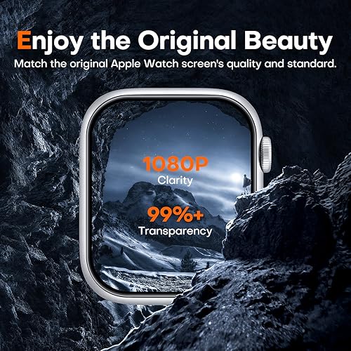 Miniatura 4 de L - K 8 piezas Diseñado para Apple Watch Series 87 de 1.772in, protector de pantalla de poliuretano termoplástico antiarañazos Autocuración Nueva