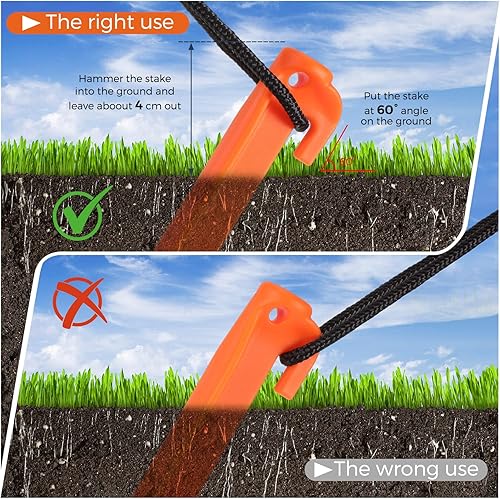 Miniatura 4 de Estacas inflables de plástico de 9 pulgadas, estacas de repuesto para patio, accesorios inflables para tienda de campaña, estacas de tienda de