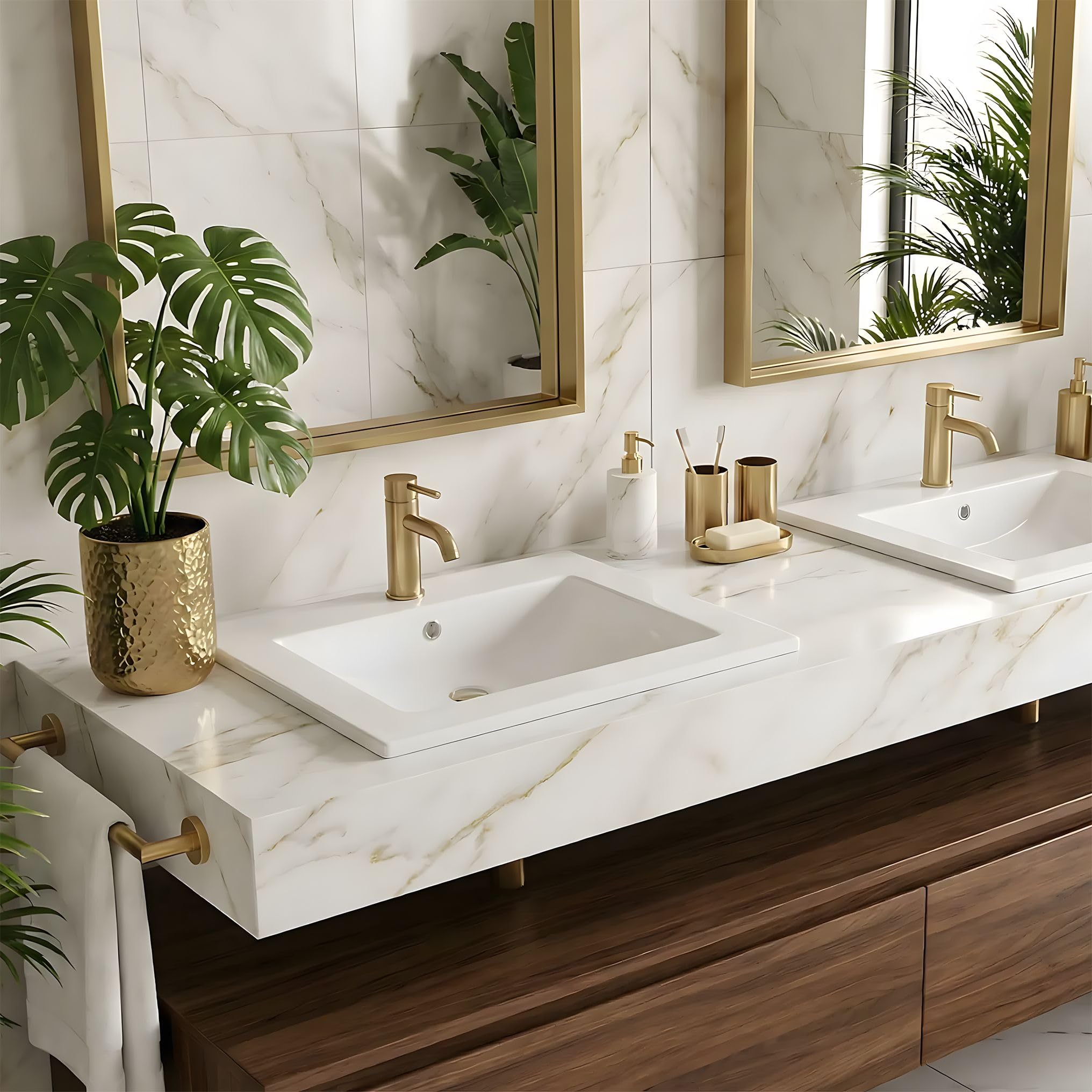 Rea - Lavabo Da Incasso Dafne 75 Lavabo Bagno 760 X 465 X 180 mm Ceramica (Bianco)
