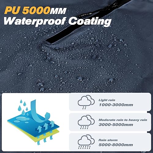 Miniatura 2 de Anyoo Poncho de lluvia impermeable para bicicleta, capas de lluvia, ligeras, compactas, reutilizables, para adultos