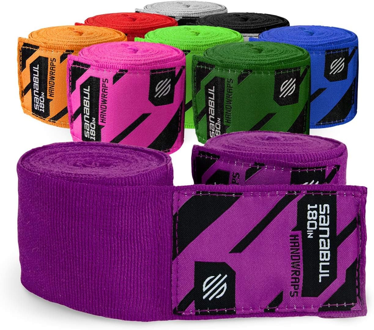 Sanabul Elastic 180 inch Boxing Hand Wraps for Men Women & Kids, Wrist Wraps for Kickboxing Muay Thai MMA, Hand Wraps for Boxing Gloves
