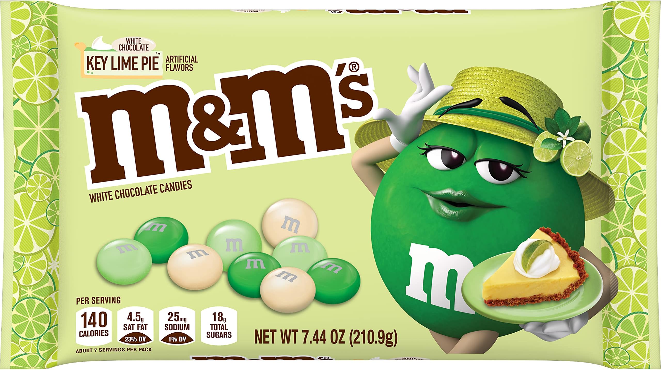 M&M'S Easter White Chocolate Key Lime Pie Assortment, 7.44 oz Bag