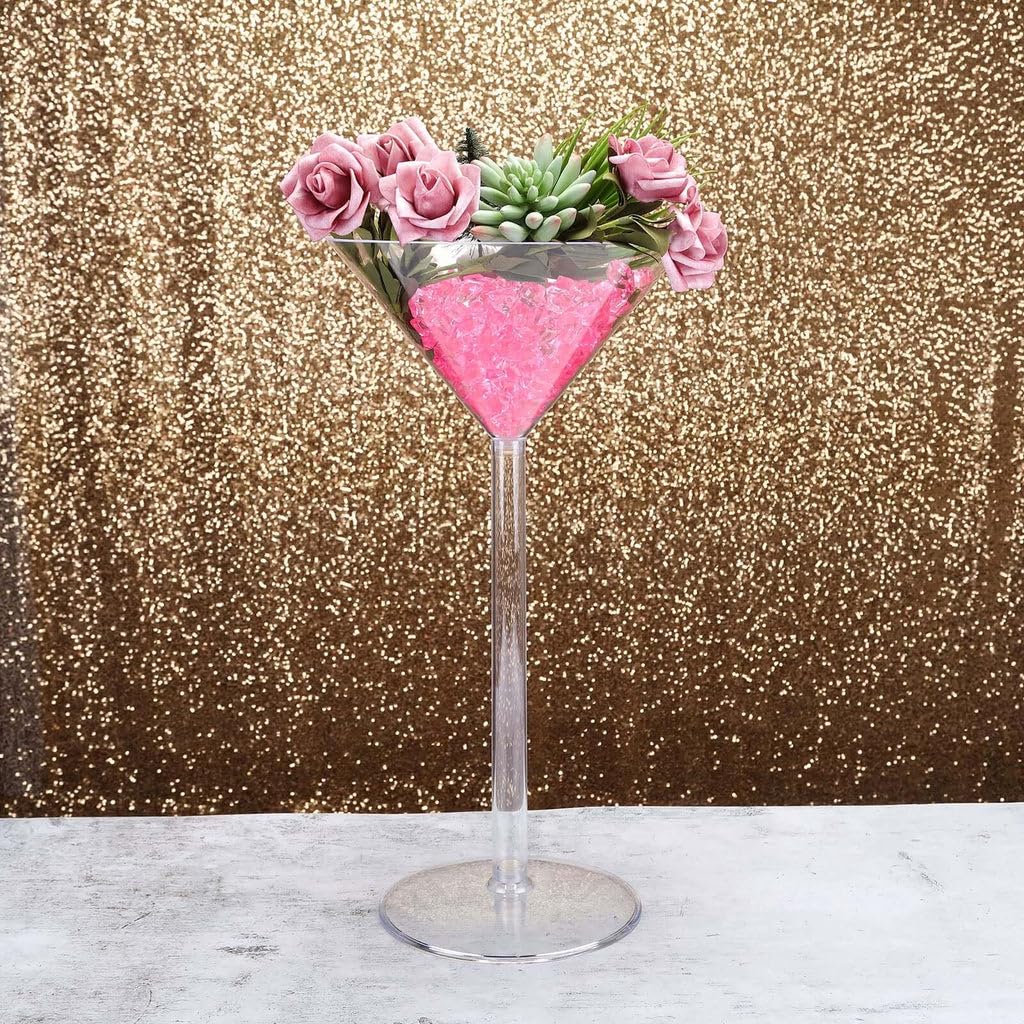 TABLECLOTHSFACTORY Wholesale Plastic Sturdy Centerpiece Martini Cup Stand Wedding Party Event Decoration - SET OF 4
