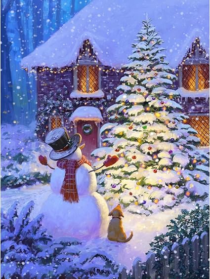 MXJSUA Snowman Diamond Painting Kits for Adults Christmas Tree Diamond