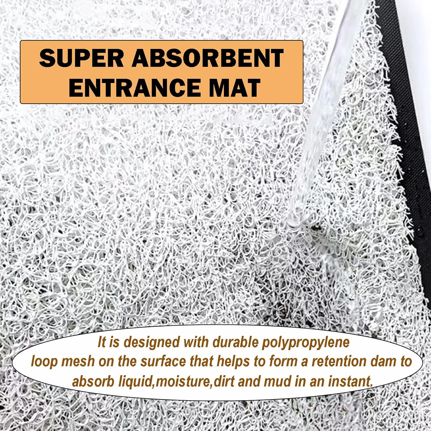 Welcome Door Mat,Modern Abstract Geometric Welcome Mat,Wear Resistant Non Slip Shoe Scraper Rug Anti Slip Mat Front Outdoor Rug (Brown,18"x30")