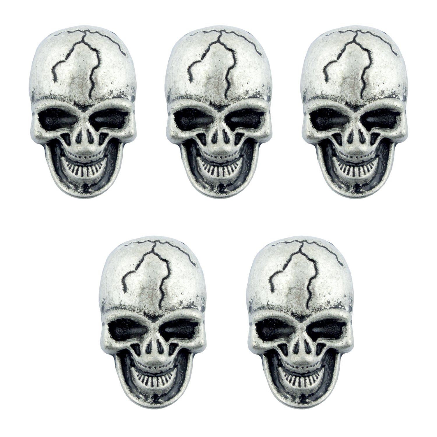 Accessoires de HAND 218 Gris Métal Finition Premium et Grand Crâne Stud