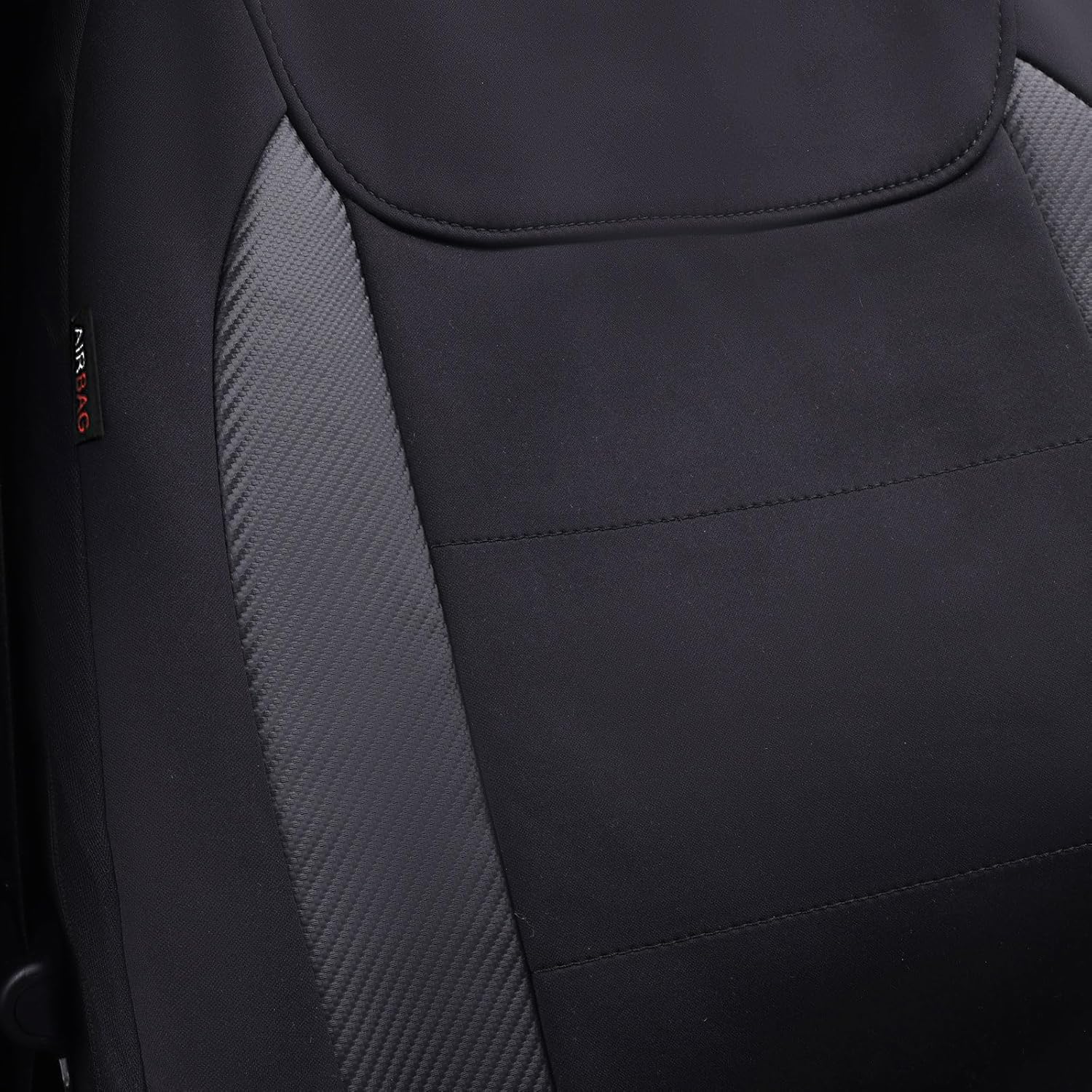 Flying Banner AquaShield Front car seat Covers Set Waterproof Water Resistant arm Rest Shoulder Seatbelt Compatible Truck Protectors Universal Non Slip (Black Neoprene, Front Pair)