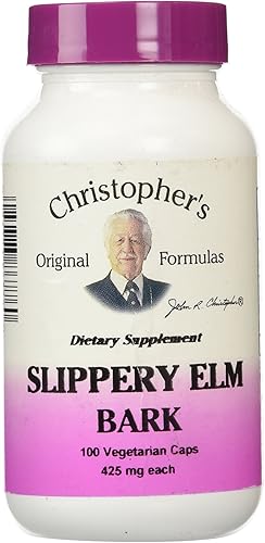 Dr Christopher's Formula Corteza de olmo resbaladizo, 100 unidades