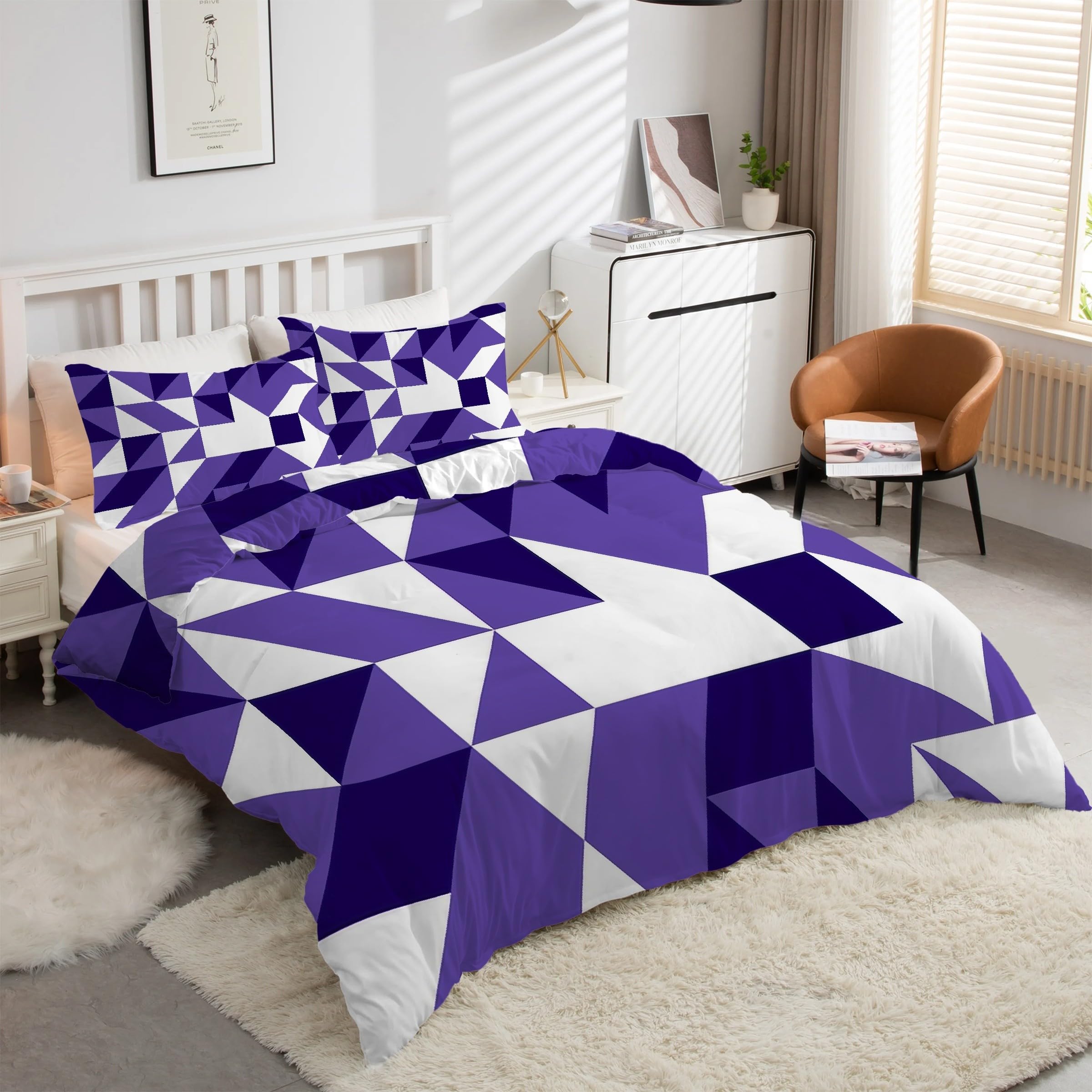 Housse de couette 220x240 géométrique pour une chambre moderne et cosy