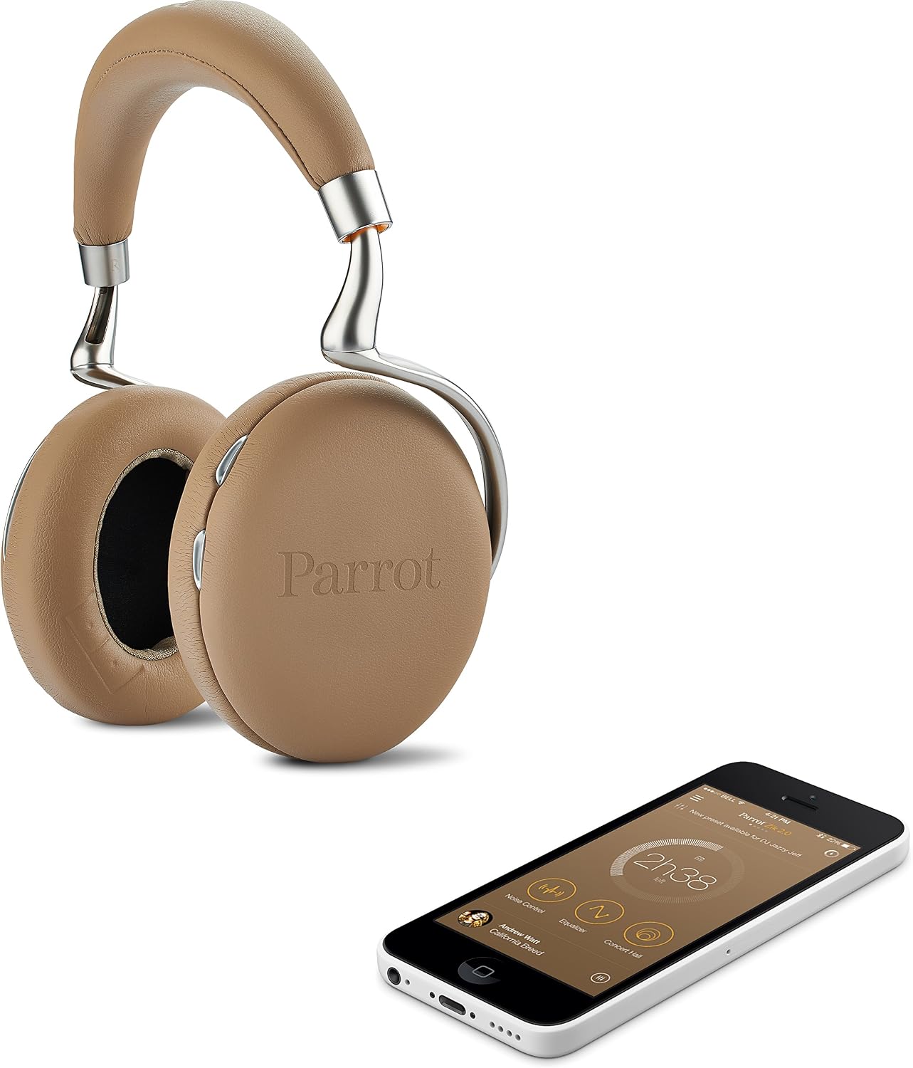 Parrot Zik 2.0 Wireless Noise Cancelling Headphones (Mocha)
