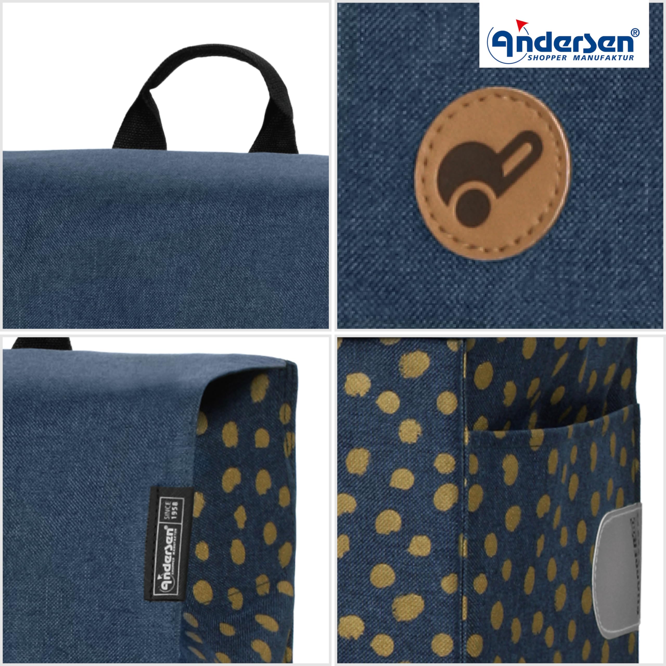 ANDERSEN Einkaufstrolley - Komfort Shopper Fita blau