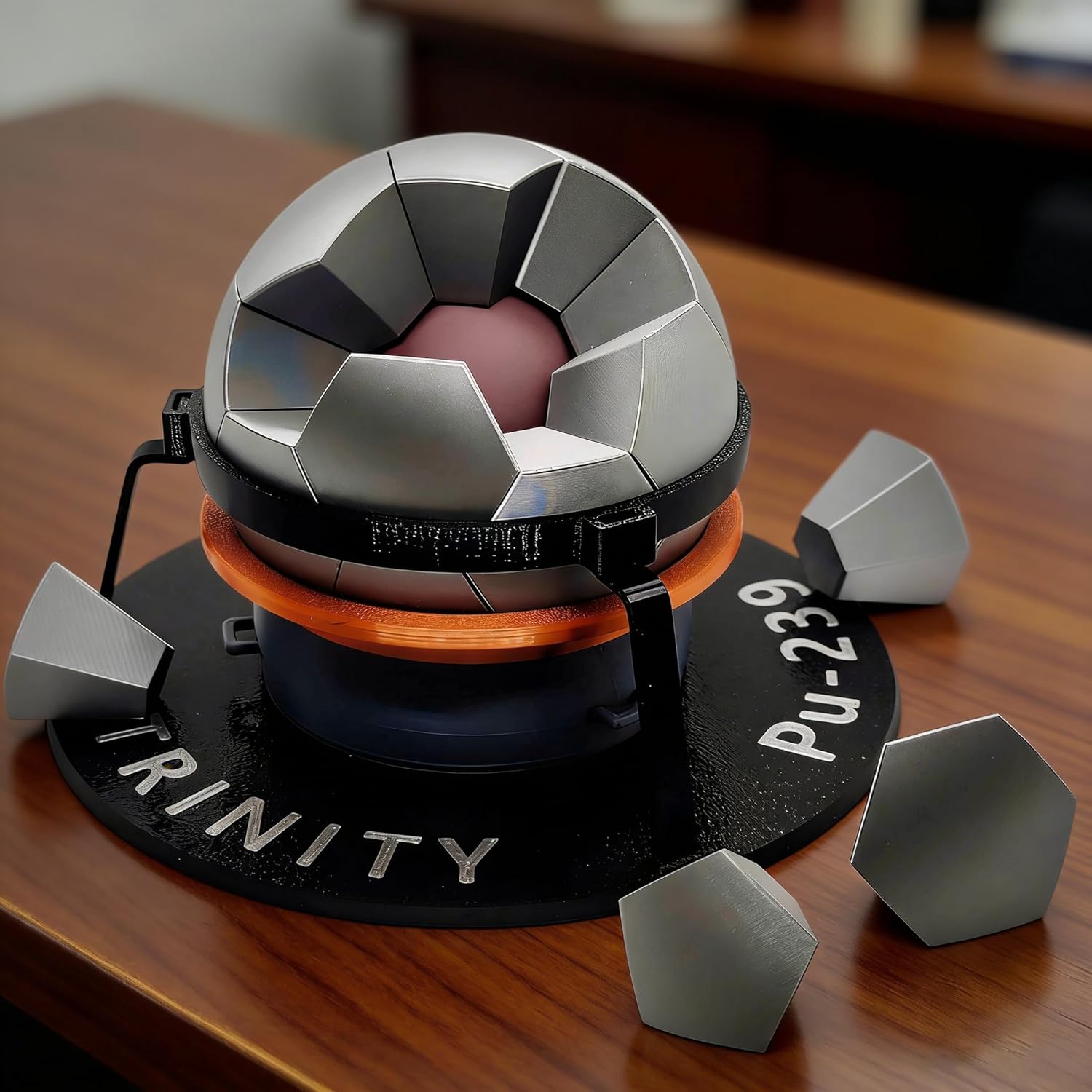 Atomic Bomb Nuke Plutonium Sphere Model,Explosive Lens, Historical Nuclear Physics,Oppenheimer Era 3D Craft Assembly Kit,Adult Science Collectible for Military History Fans & Science Display