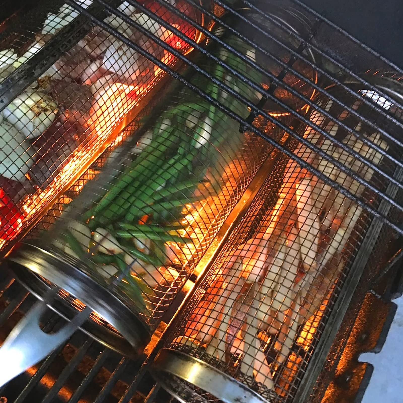 Cestini Rotondi Per Griglia, Da Campeggio, Picnic, Accessori Per Barbecue, In Acciaio Inox, Per Grigliare Verdure, Frutti Di Mare, Carne (30 Cm - 5