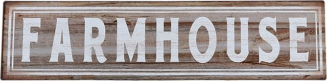 Barnyard Designs Farmhouse Retro Vintage Metal Tin Bar Sign, Decorative Wall Art Signage, Primitive Farmhouse Country Kitchen Home Décor, 40 x 10cm