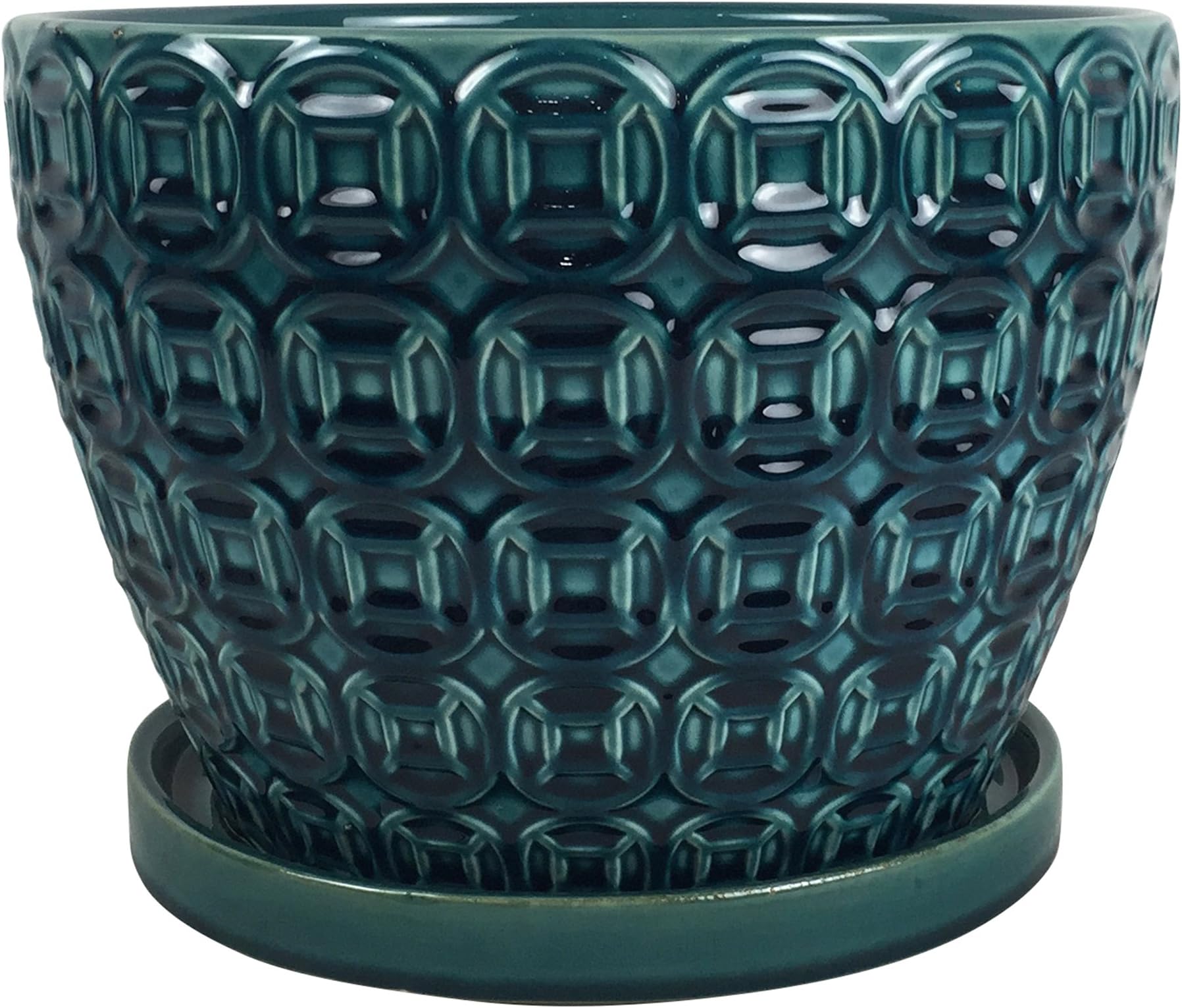 Southern Patio CRM-047117 Mayer Ceramic Planter, 12", Seafoam Green