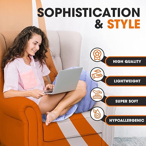 Miniatura 2 de Cheer Collection Almohadas de piel sintética, decorativas, redondas, para sofá y cama, lavables a máquina, 18 pulgadas, Veri Peri (juego de 2)