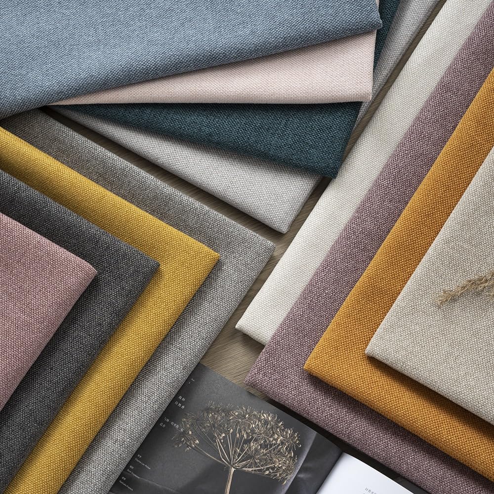 2m Polsterstoff Meterware Breite 150 cm Sofastoff Polyester Stoff Leinenartiger Stoff Möbelstoff Dekostoff für DIY Nähen Handwerk Kissenbezug Sitzkissen Taschen Heimdekoration,Marineblau