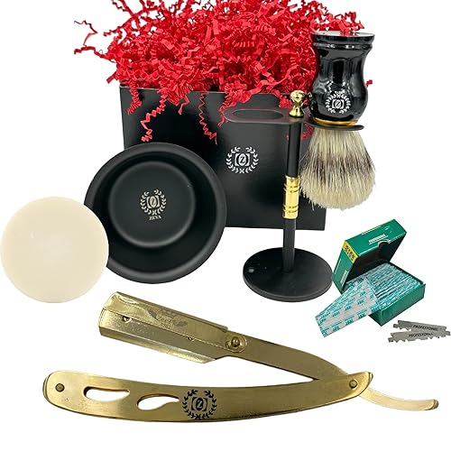 Miniatura 1 de BARBERO RASURAR NAVAJA CUCHILLA MAQUINILLA DE AFEITAR 100 DERBY  Classic Shavette 100 Cuchillas de Repuesto Brocha de Afeitar Soporte de Afeitado y