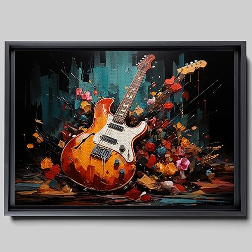 Print guitar canvas print wall decor, ready to hang wall print, design canvas print, Canvas Wall Dekor