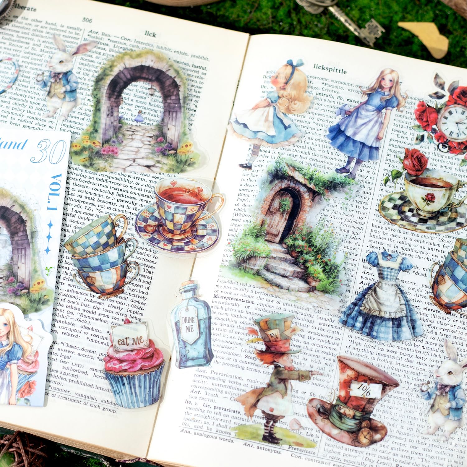 Alideco 120pcs Scrapbook Stickers Vintage Fairy Tale Fantasy Scrapbooking Junk Journal Crafts Embelishment Decoration Stickers (tonghuahuanxiang) - Image 4