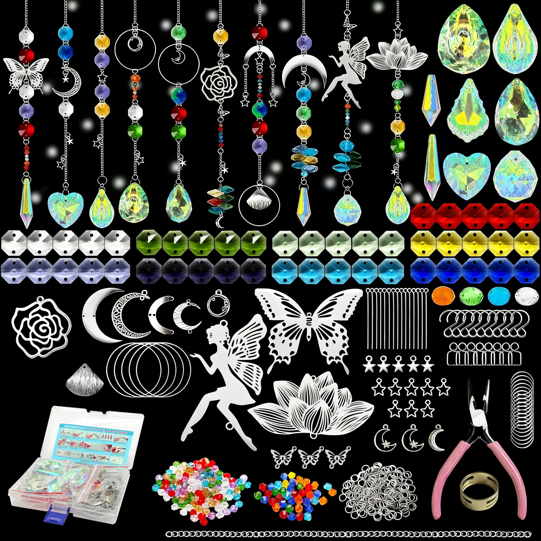 Kits de fabrication de attrape-soleil VEEKAY et pendentif cristal à suspendre attrape-lumière