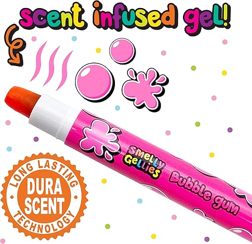 Miniatura 4 de Smelly Gellies - Palitos patentados de gel para colorear, crayones y resaltadores, 5 unidades, regalos para niños