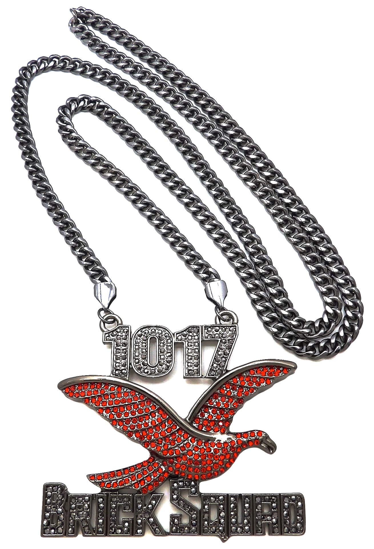 GWOOD Brick Squad Pendant with 36 Inch Long Necklace