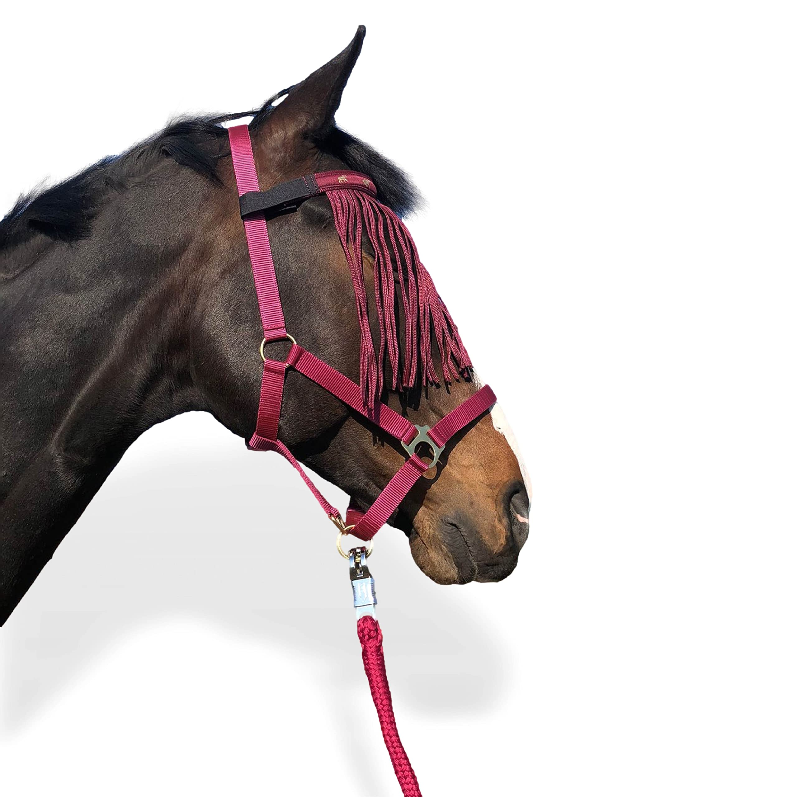 Set Hobby Horse: Cavezza A3 Con Pelliccia Bianca + Guinzaglio In Corda Bianco E Rosa 88922931