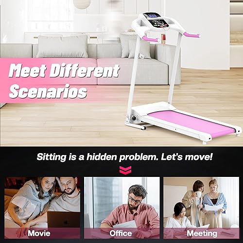 Miniatura 4 de Cinta de correr plegable para el hogar con inclinación para entrenamiento, máquina eléctrica para caminar, 15 programas preestablecidos o