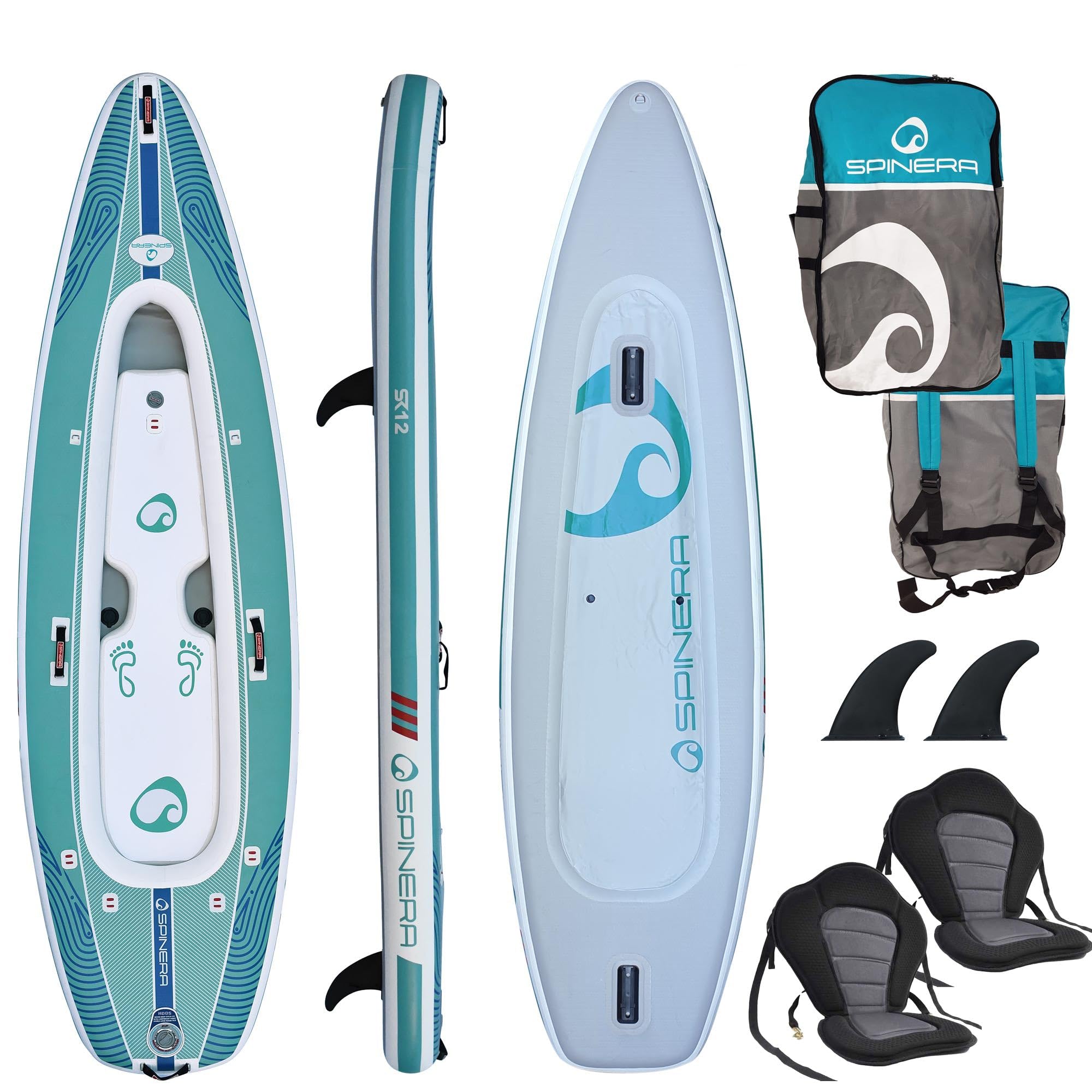 SPINERA Sup-Kayak SK 12´0" - 365x98x20 cm, aufblabares Sup-Kajak - Multipurpose