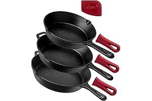 Cuisinel Cast Iron Skillet Set: The Trio of Culinary Mastery