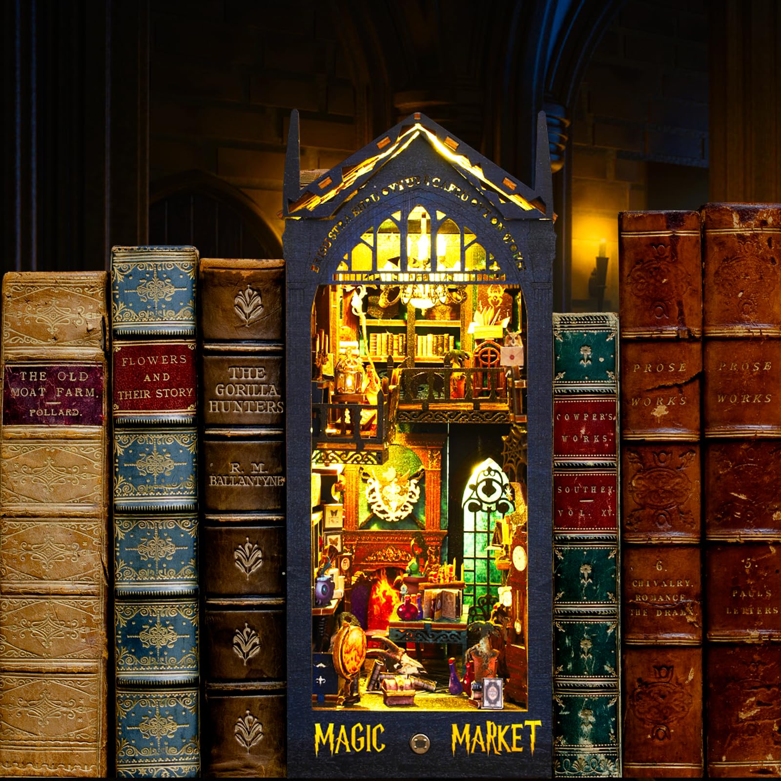 DIY book nook puzzle 3D en bois pour adultes, décor insert bibliothèque DIY book nook puzzle 3D en bois pour adultes, décor insert bibliothèque