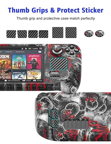 Miniatura 6 de Relohas Case for Steam Deck Accessories Set for Steam Deck Silicone Cover Skin Shell Stand Dock Touch Skin Sticker and Thumb Grip Full Protection