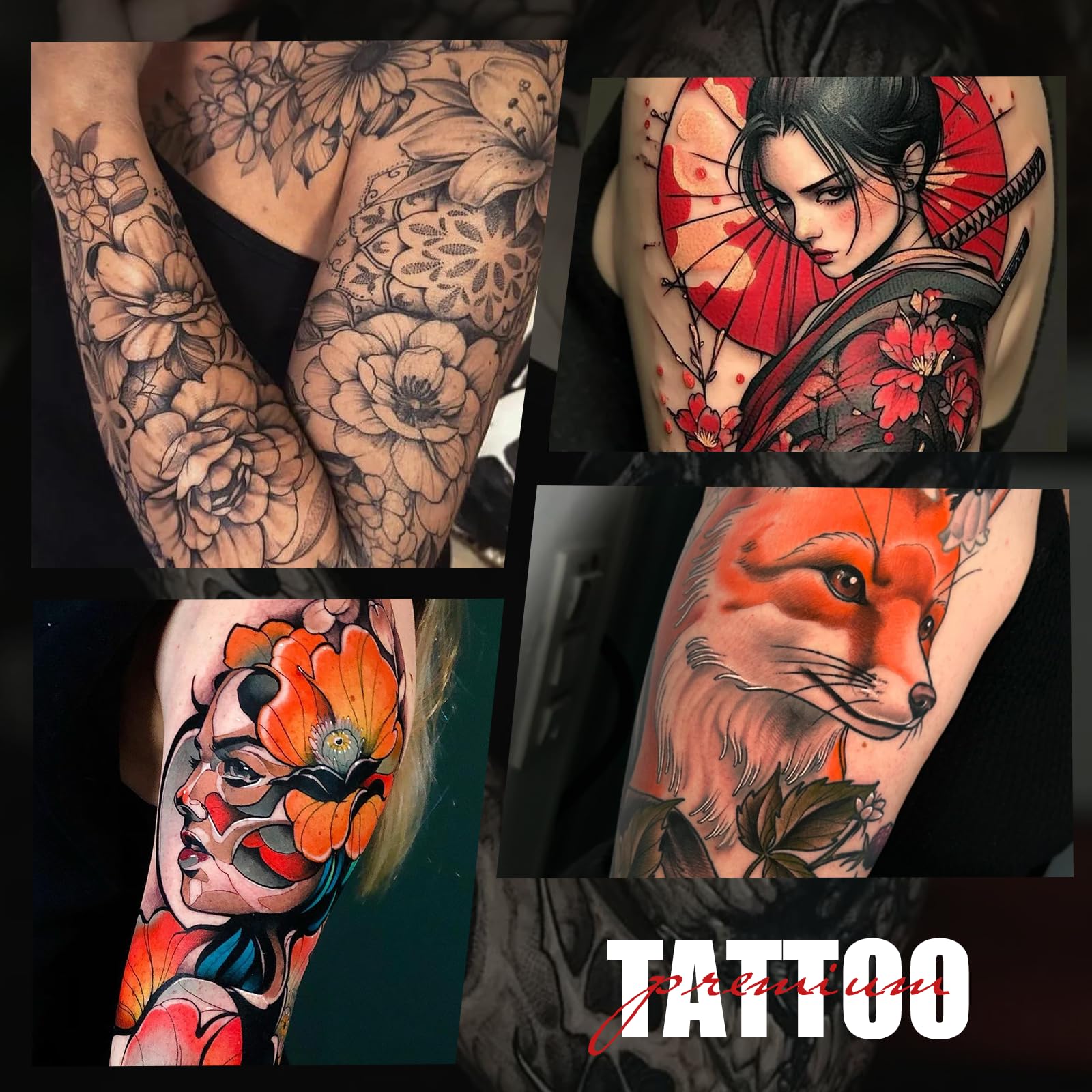 14 Farbtinten, Tätowiertinten, 14 Farben Tattoo-Tinte, Aktivtinten, Farbmuster Tattoo-Tinte (30 ml)