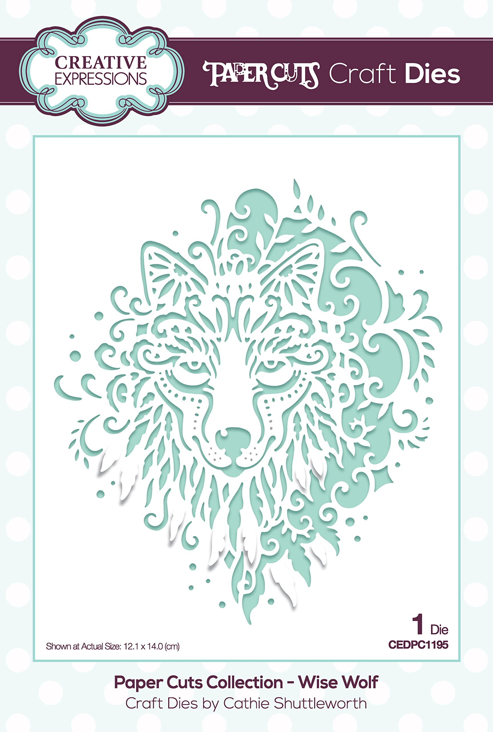 Creative Expressions Paper Cuts - Wise Wolf - Craft Die, 12.1 x 14.0 cm (CEDPC1195), Metal
