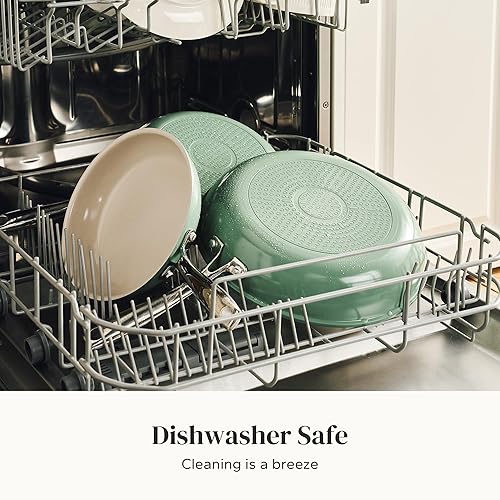 Miniatura 9 de Redchef Juego de sartenes de cerámica antiadherente, sartenes de cerámica no tóxicas para cocinar, juego de sartenes de 8, 9.5 y 11 pulgadas, sin