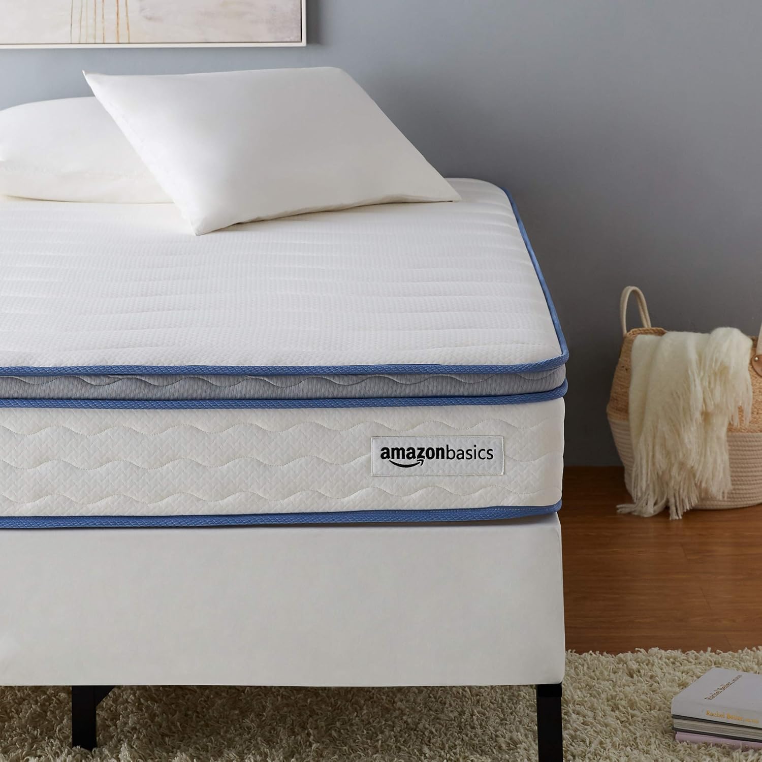 AmazonBasics Hybrid Mattress Plush Memory Foam Feel with Strong