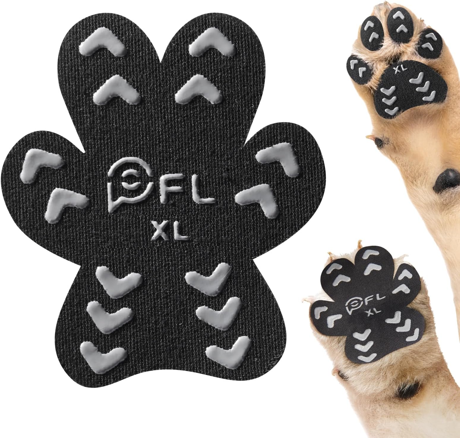 Anti Slip Paw Grips Pads,Provide Dog Foot Traction & Paw Protection on Hardwood Floor,for Senior Dog with Mobility Issue (6Sets 24PCS, XL-2 1/4"x2" (41-60 lbs))