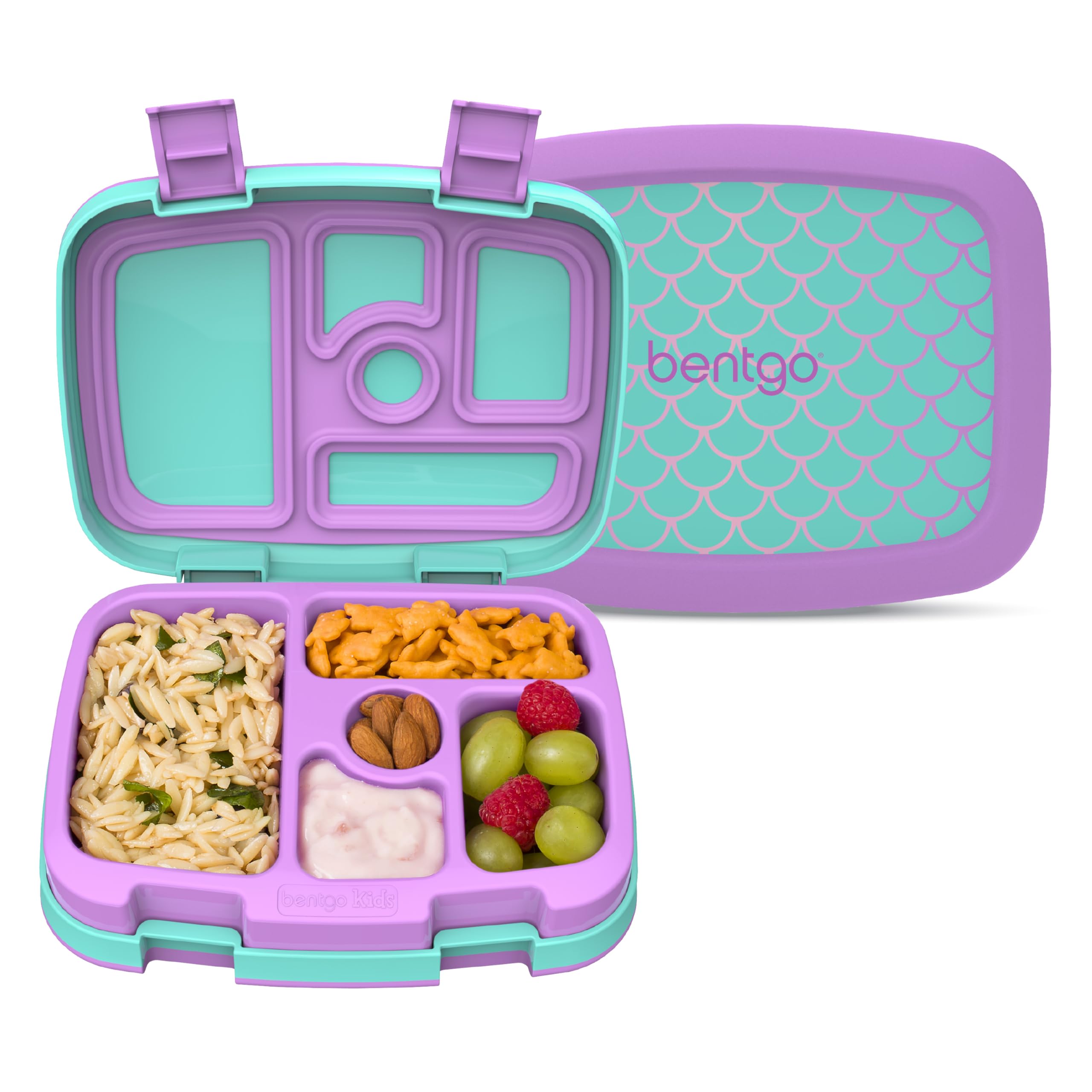 Bentgo Kids Prints Bento Style Lunch Box, Leak-Proof, 5 Compartments, Ideal for Portion Sizes for 3 to 7 Years, BPA Free and Food Grade Materials